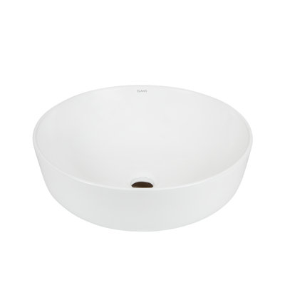 Elanti 16.5'' White Ceramic Circular Bathroom Sink