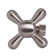 Cross Handle Angle Stop Shut Off Valve, 1/2" IPS Inlet with 3/8" Compression Outlet
