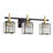 3 - Light Black Gold Modern Elegant Luxury Dimmable Bathroom Vanity Light With Square Crystal Shade-65595249