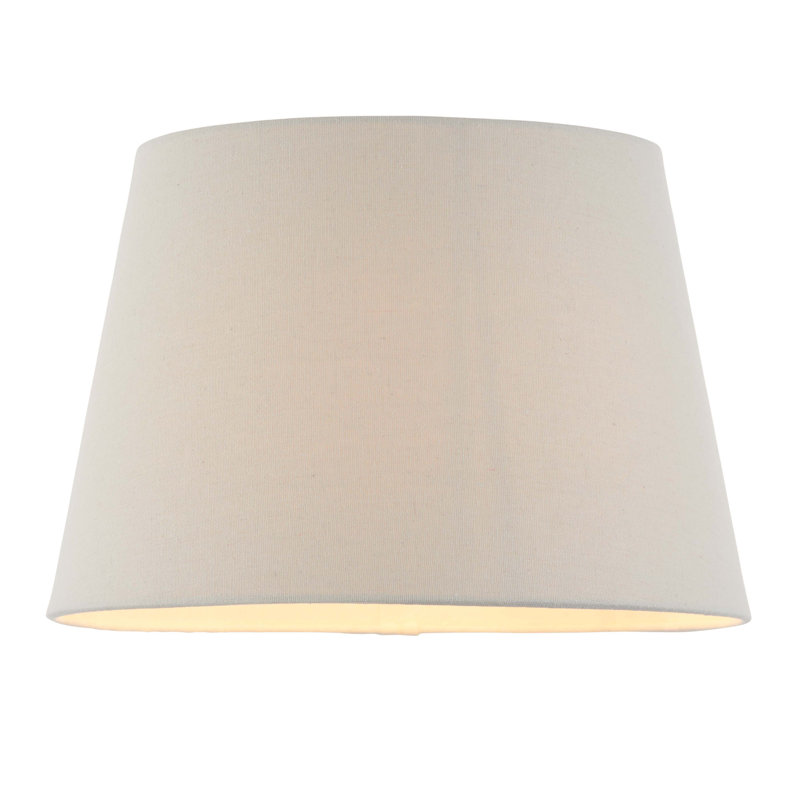 Orpington Fabric Drum Lamp Shade, Ivory, 20.5cm H x 31cm W x 31cm D