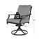 Swivel Patio Dining Armchair With Cushion（set of 2）