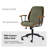 Oswina 37.75"H Modern Tilting Upholstered Solid Wood Office Chair with Bent Wood-1853128025