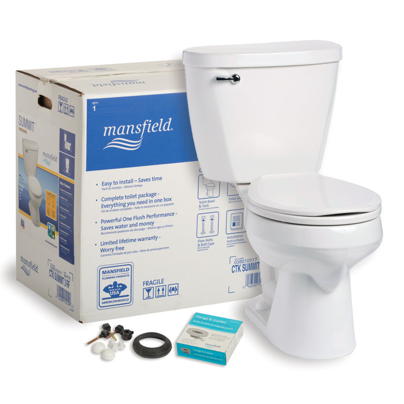 Mansfield Plumbing Products Summit 1.6 Gallons GPF Round Comfort Height Kit (Seat Included)
