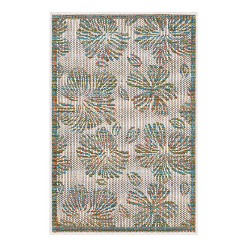 Floral Indoor / Outdoor Rug, Rectangle 2' x 3'1"