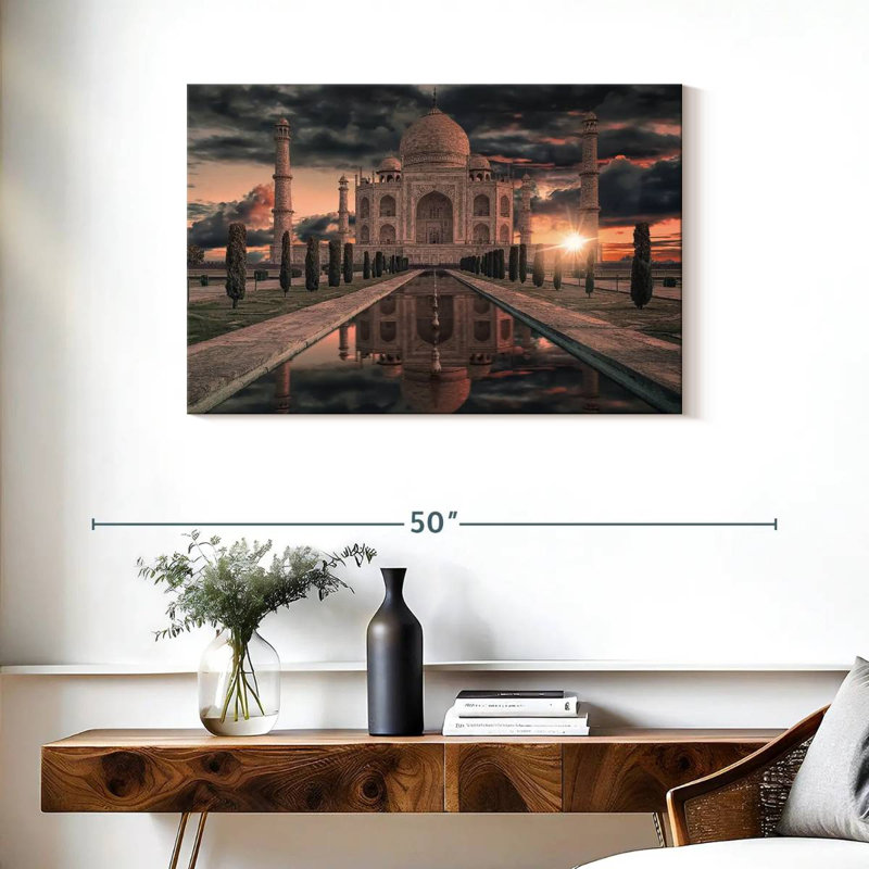 Taj Mahal à couper le souffle Adella, H 24 po x l 36 po