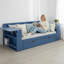 Grand canapé-lit avec bureau amovible, tiroirs de rangement et table d'appoint hydraulique, avec accoudoirs extensibles amovibles-1841120649-1841120373