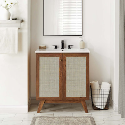 Modway Soma 30'' Free Standing Single Bathroom Vanity with Manufactured Wood Top