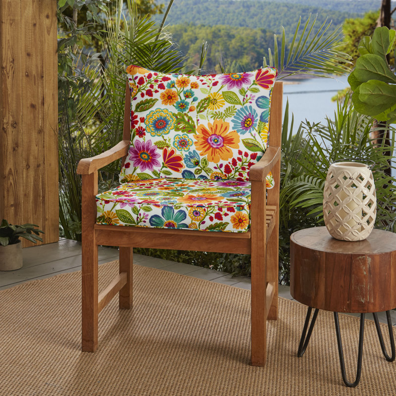 Coussin de chaise longue d’intérieur/d’extérieur assis, H 23 po x l 25 po