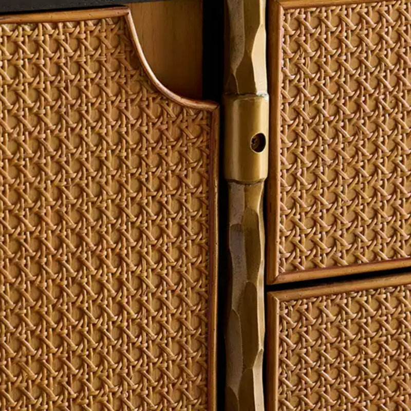 Retro Rattan Design Sideboard