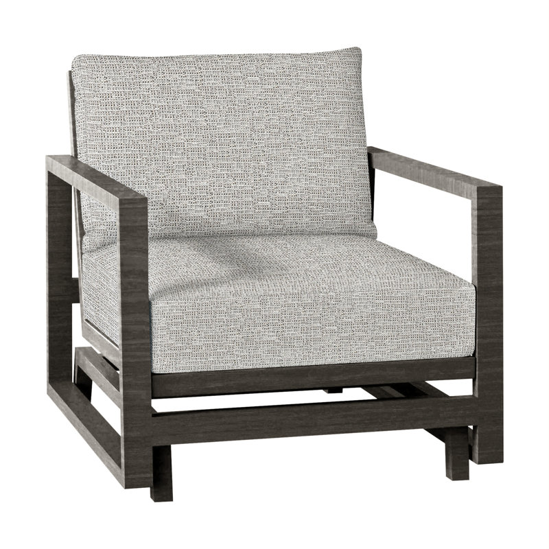 Avondale Patio Lounge Chair with Cushions, No Welt + Standard Fill, Tweed Toffee, Chalk