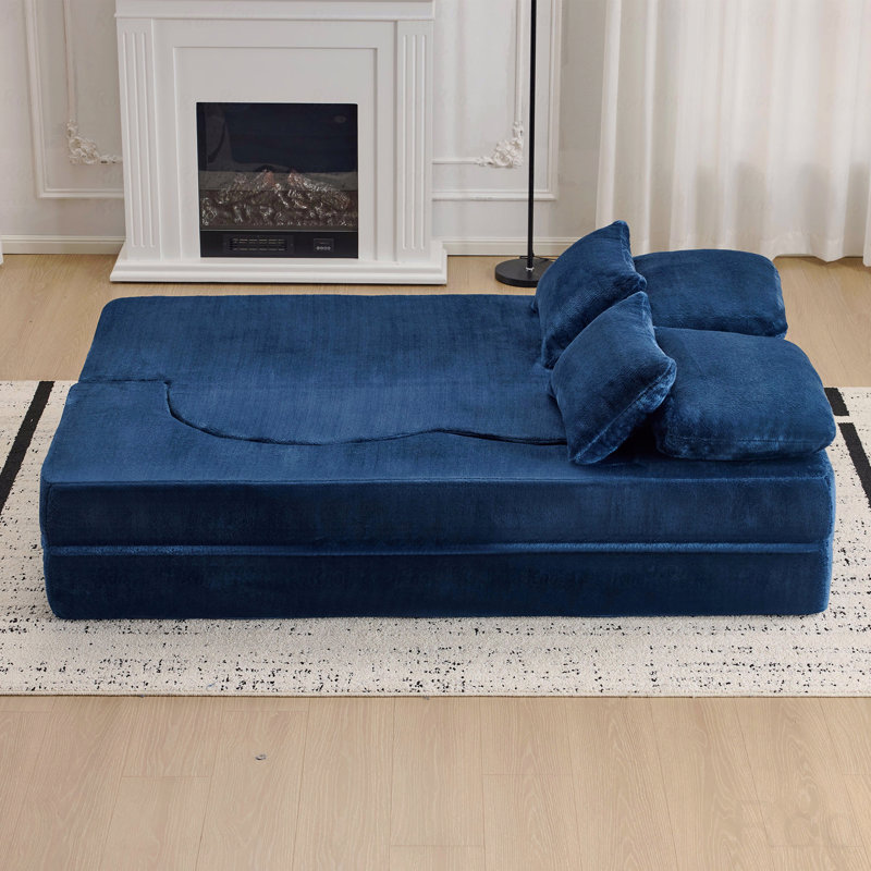 Grand canapé-lit pliable, canapé-lit futon en chenille, canapé-lit convertible en mousse haute densité, canapé-lit pliable