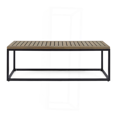 Banc industriel en bois et métal