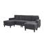 Canapé modulaire rembourré Cordory avec 2 repose-pieds Cordory-447067763