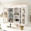 Vase de salle de bain mural blanc, étagère ajustable pour petits articles, armoire de pharmacie blanche, grand espace de rangement