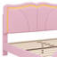 Lit plateforme tapissier Sleek Curved Design-114346597-114346598