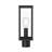 Ryle 16" One-Light Matte Black Post Mount Lantern with Clear Glass Panels-127449522
