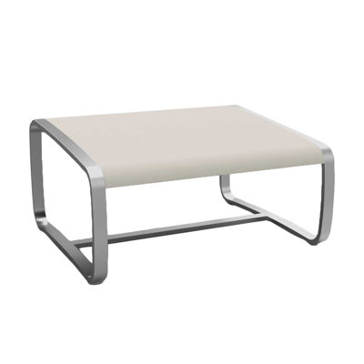Delray Ottoman - Stainless Steel/Canvas