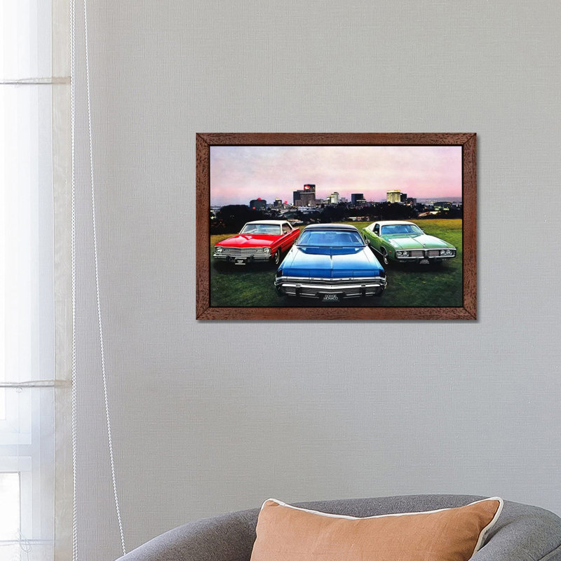 Dodge MonacoCharger, Dart - Print on Canvas, 66.04 cm H x 45.72 cm W, Brown Floater Framed