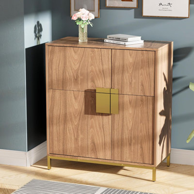 Art Deco Sideboard Buffet Cabinet Kitchen Storage Cabinet with Doors and Shelves by Millwood Pines