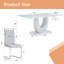 Ensemble de table et de chaises Willistine, ensemble de salle à manger moderne simple en marbre avec chaises en polyuréthane, autocollant en marbre, plateau de table en verre trempé, avec pieds de chaise arqués en métal-311650607-311650605