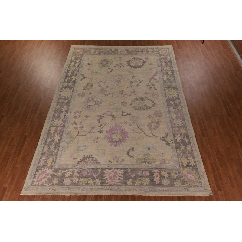 Vegetable Dye Oushak Turkish Large Rug 10x14