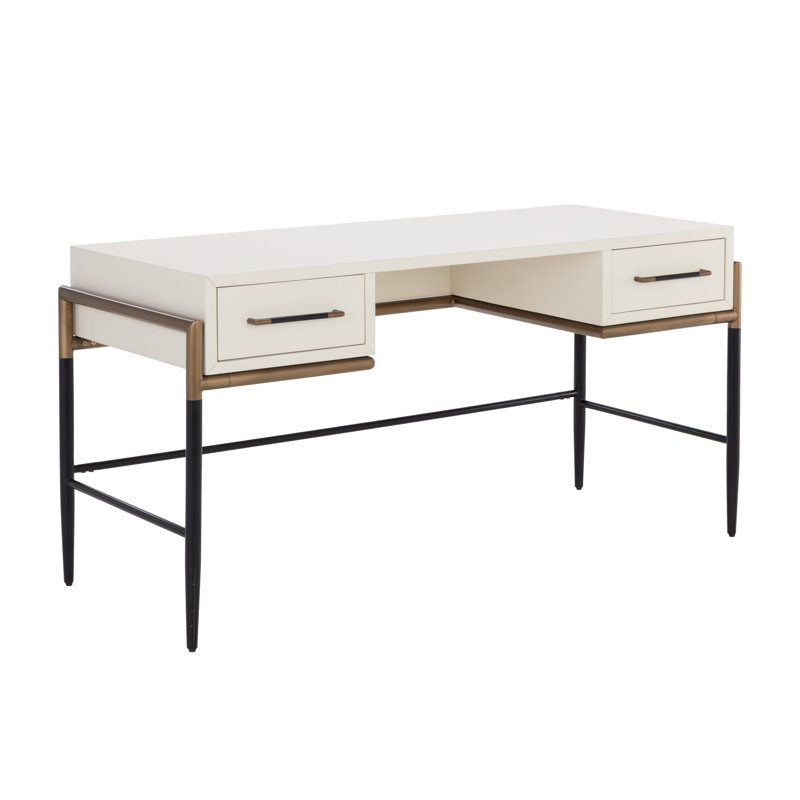 Weldrick Desk, White/Black