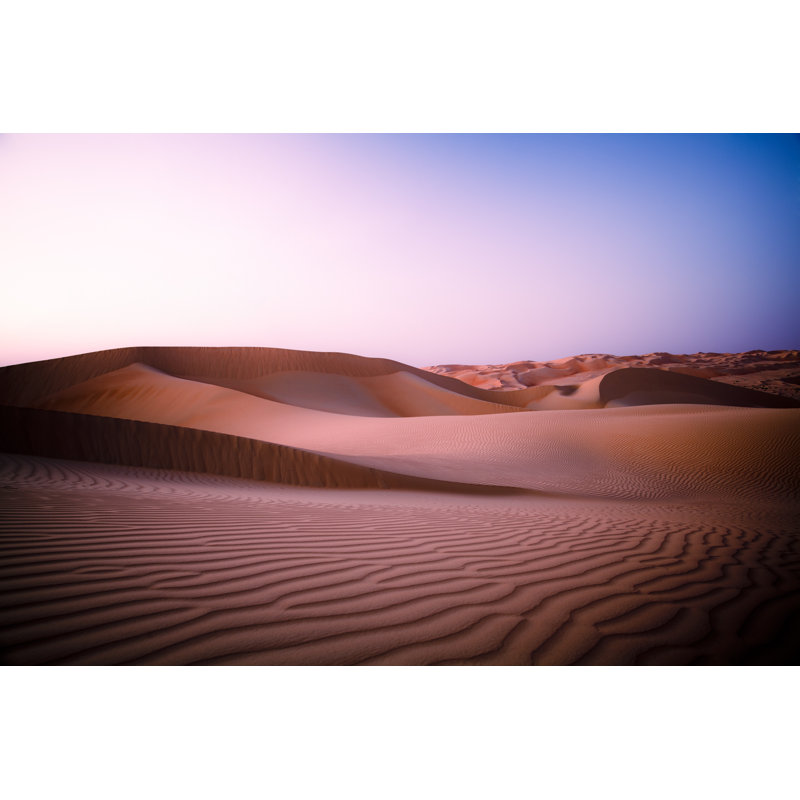 Desert Twilight Rub' Al Khali of Abu Dhabi, Uae by Pixalot, 32" H x 48" W