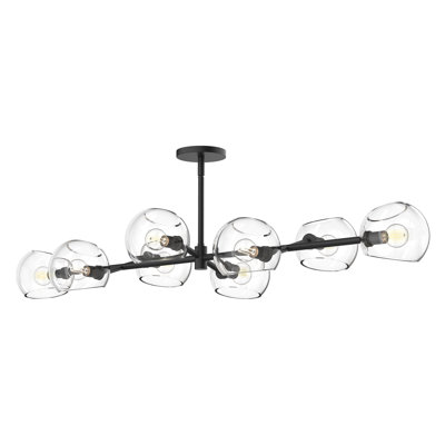 Willow 8 - Light Metal Sputnik Chandelier