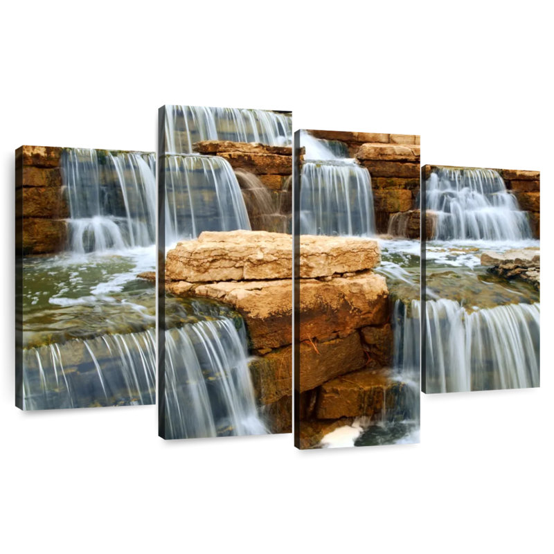 Alvord Cascading Waterfall, 42" H x 68" W