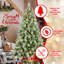 Arbre de Noël 9 pi avec 700 lumières DEL, 2518 pointes en PVC et aiguilles dures, 122 pommes de pin, branches articulées, support en métal robuste-589938047-589938042