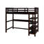 Lit mezzanine double avec bibliothèque Geramiah par Harriet Bee-781211186-787598003