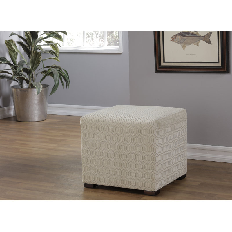 Repose-pieds Dalery, 100% polyester crème / beige