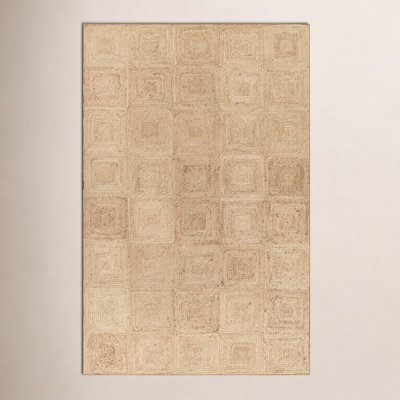 Mykonos Natural Hand-Woven Geometric Jute Rug