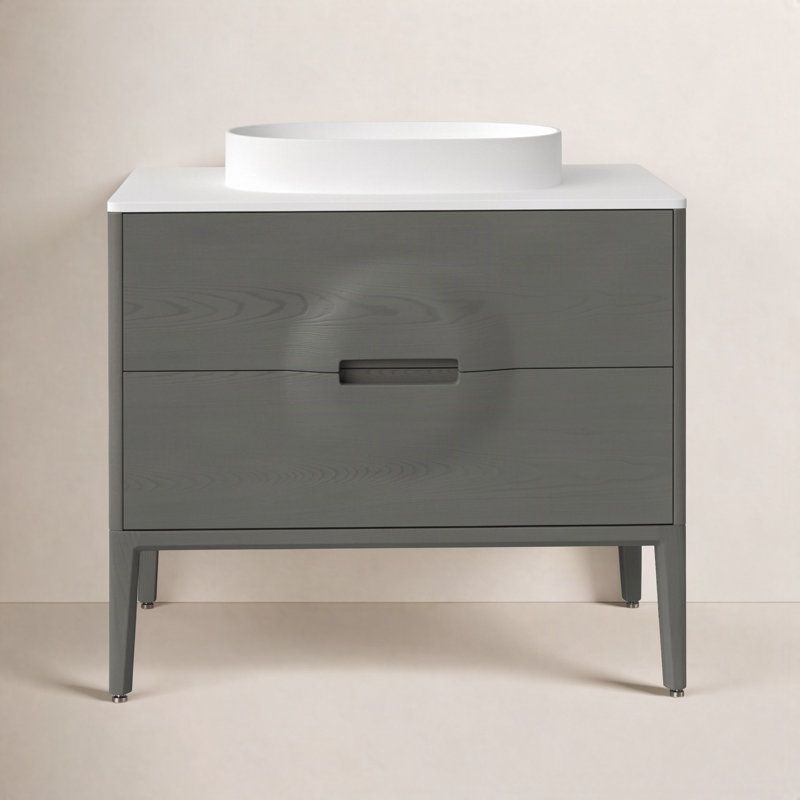 Ensemble de meuble-lavabo simple l 36 po x P 20 po x H 35 po Colmar, Vert olive