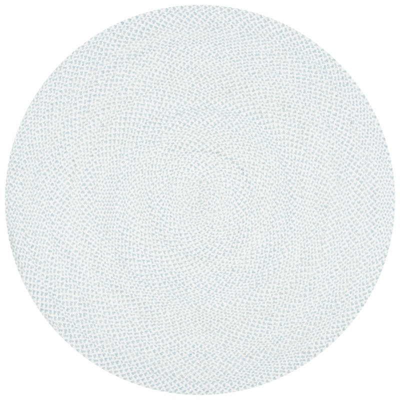 Wallick Hand Woven Performance Abstract Rug, Round 7'
