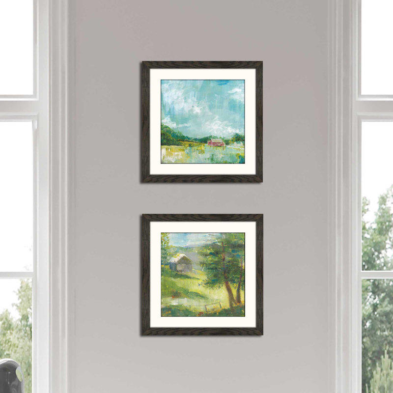 Sue Schlabach «Horizon Farm», impression sous verre