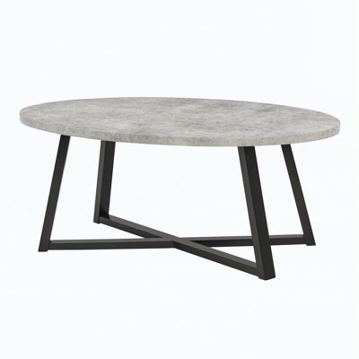 Modern Wood Oval Coffee Table