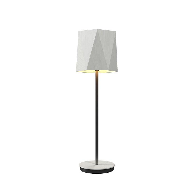 Facet Buffet Table Lamp, 29.92" H x 7.9" W x 7.9" D, Organic White
