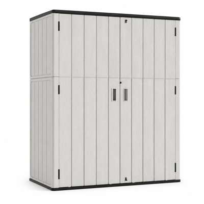 426 Gallons Vertical Outdoor Storage Cabinet with Weather-Resistant Multi-Wall Construction