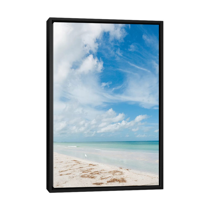 «Florida Ocean View X» par Bethany Young - reproduction de photo, H 40 po x l 26 po x P 1,5 po, Toile avec cadre noir