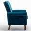 Fauteuil à accoudoirs roulés traditionnel, structure en bois de bouleau massif avec pieds fuselés bruns, chaise rembourrée en mélange de polyester avec siège rembourré de mousse pour le bureau du salon