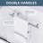 50-54" W x 72" H Framed Double Sliding Shower Door, Chrome, 1/4" Tempered Glass with Nano Easy-Clean Coating-129177593