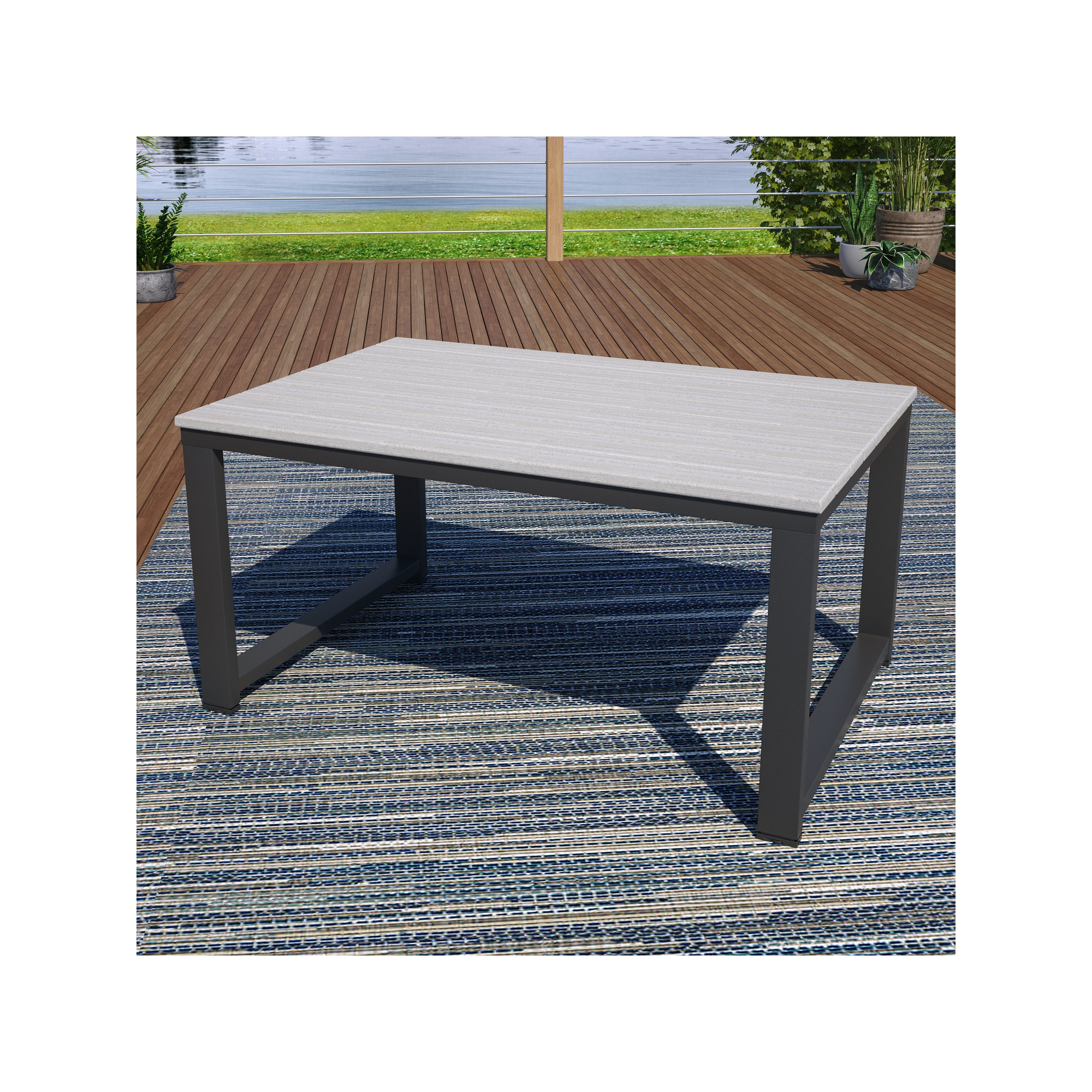 Townsend - Person Patio Conversation Set with Cushions, Canvas Granite Sunbrella® Canvas