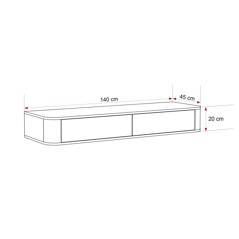 LUNA 140 cm W Console Table, Cashmere