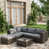Grey Cushion/Brown Frame
