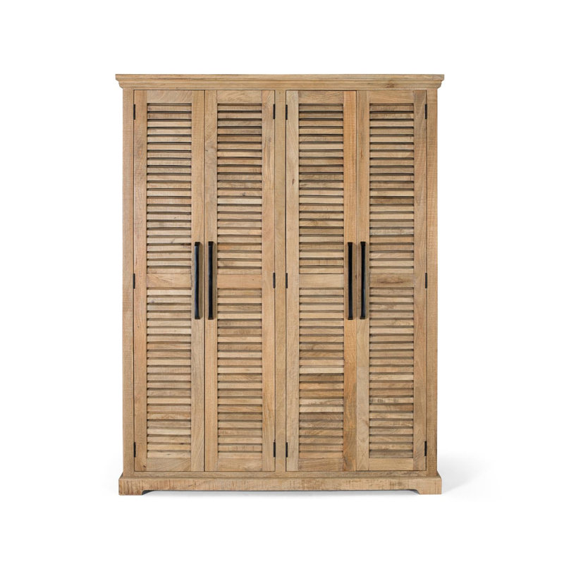 Bettendorf 4 Door Solid Wood Wardrobe