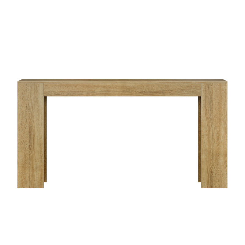 Extra-Long Entryway Table, Farmhouse Sofa Table Behind The Sofa, Decorative Table For Narrow Entrances, Console Table, Oak