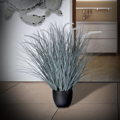 38" Artificial Seeded Grass in Planter