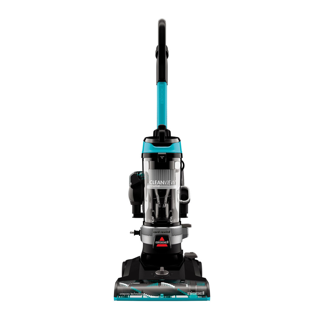 BISSELL CleanView® Rewind Upright Bagless Vacuum Cleaner | 3676 Black/Blue with Crevice Tool BISSELL