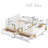 Kids Daybed Frame with Storage Drawers and Safety Guardrails,  Wood Daybed with Headboard and Hook Organizer, Light White, Full-654134729-654134724